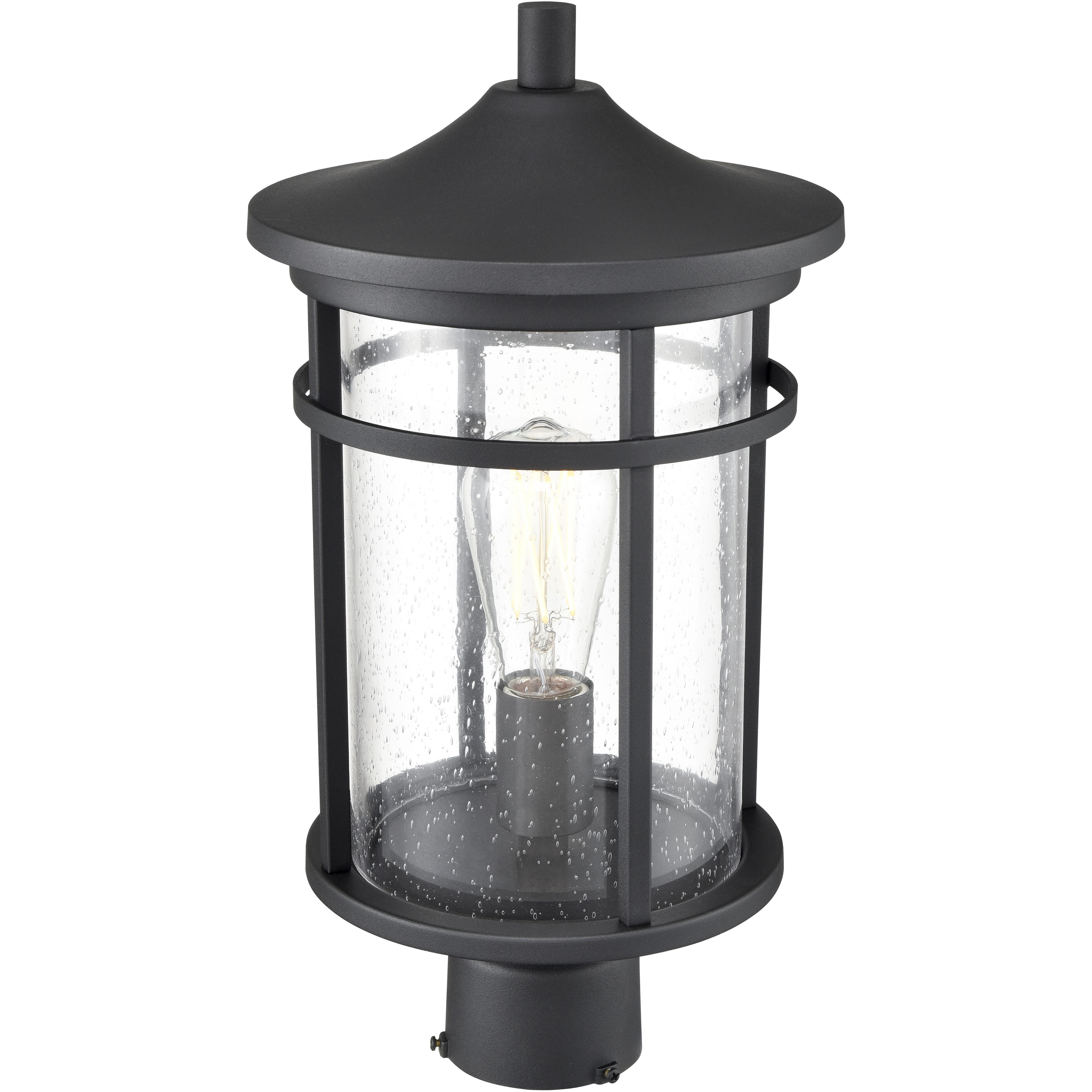 Namath 1 Light 17.13 inch Textured Black Outdoor Post Lantern